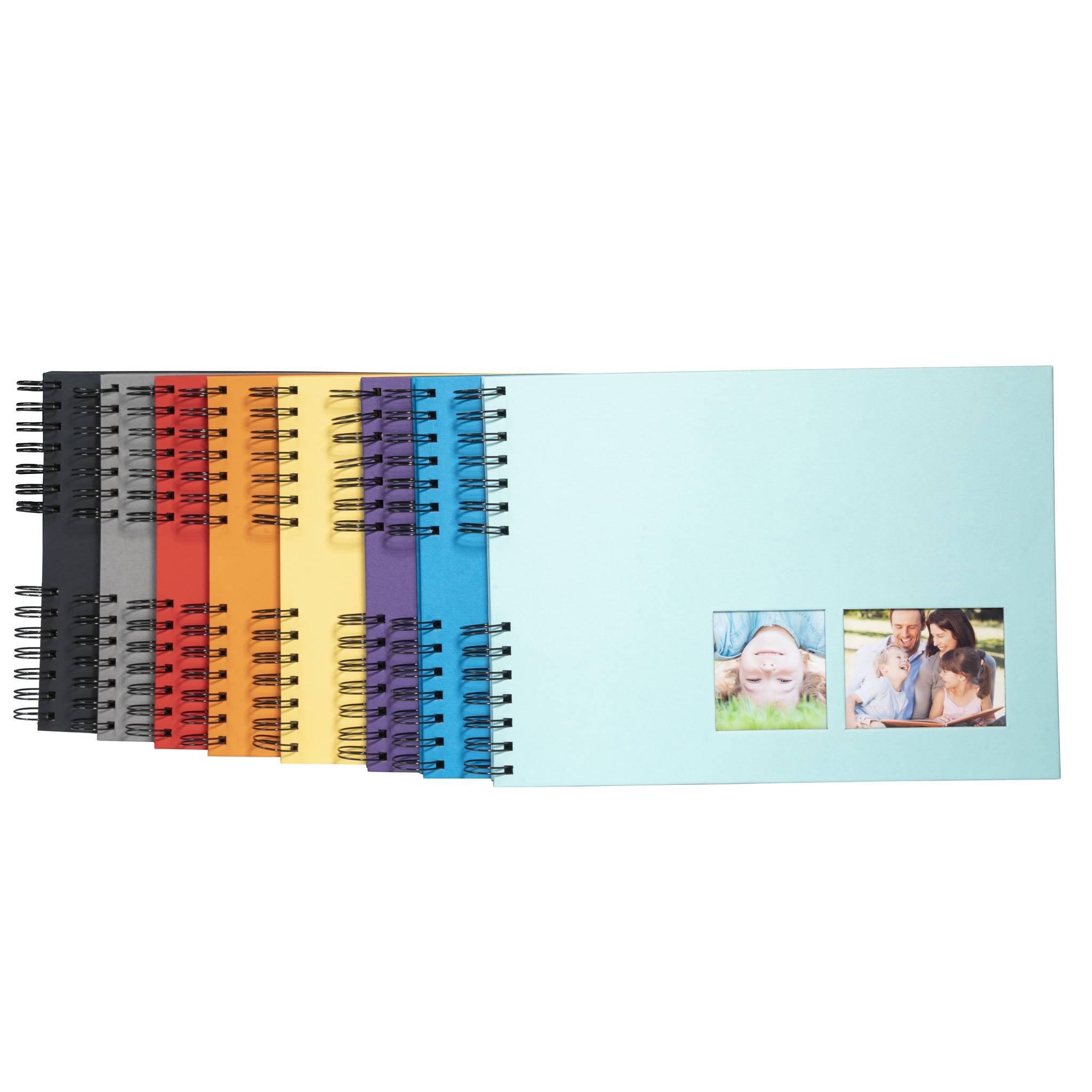 Exacompta Spiralfotoalbum MILANO 32x22 cm, 50 schwarze Seiten - Grau - 15003E