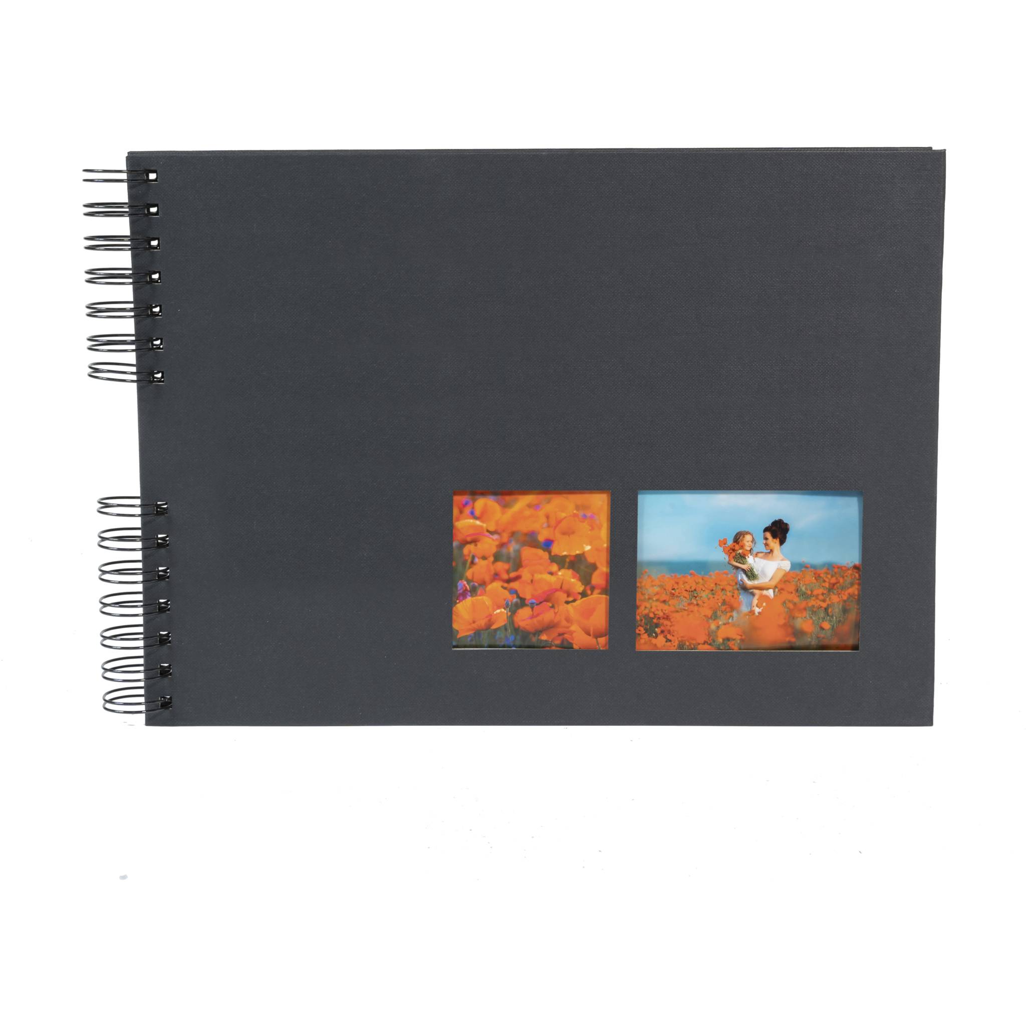 Exacompta Spiralfotoalbum MILANO 32x22 cm, 50 schwarze Seiten - Schwarz - 15006E