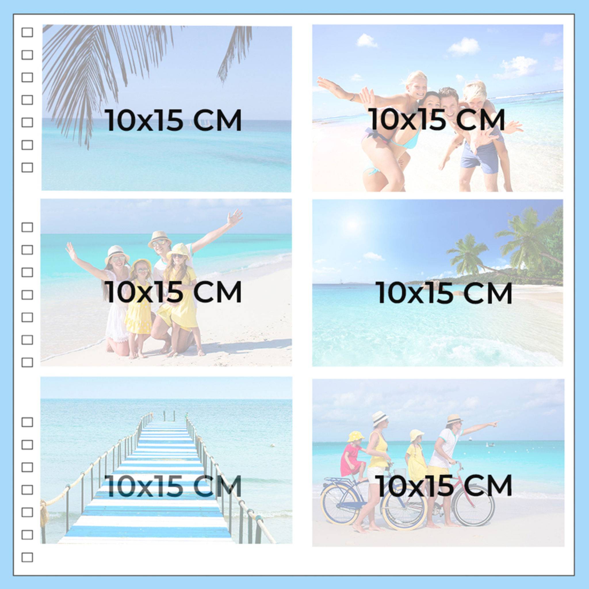 Exacompta Spiralfotoalbum MILANO 32x32 cm, 60 schwarze Seiten - Blau - 15115E