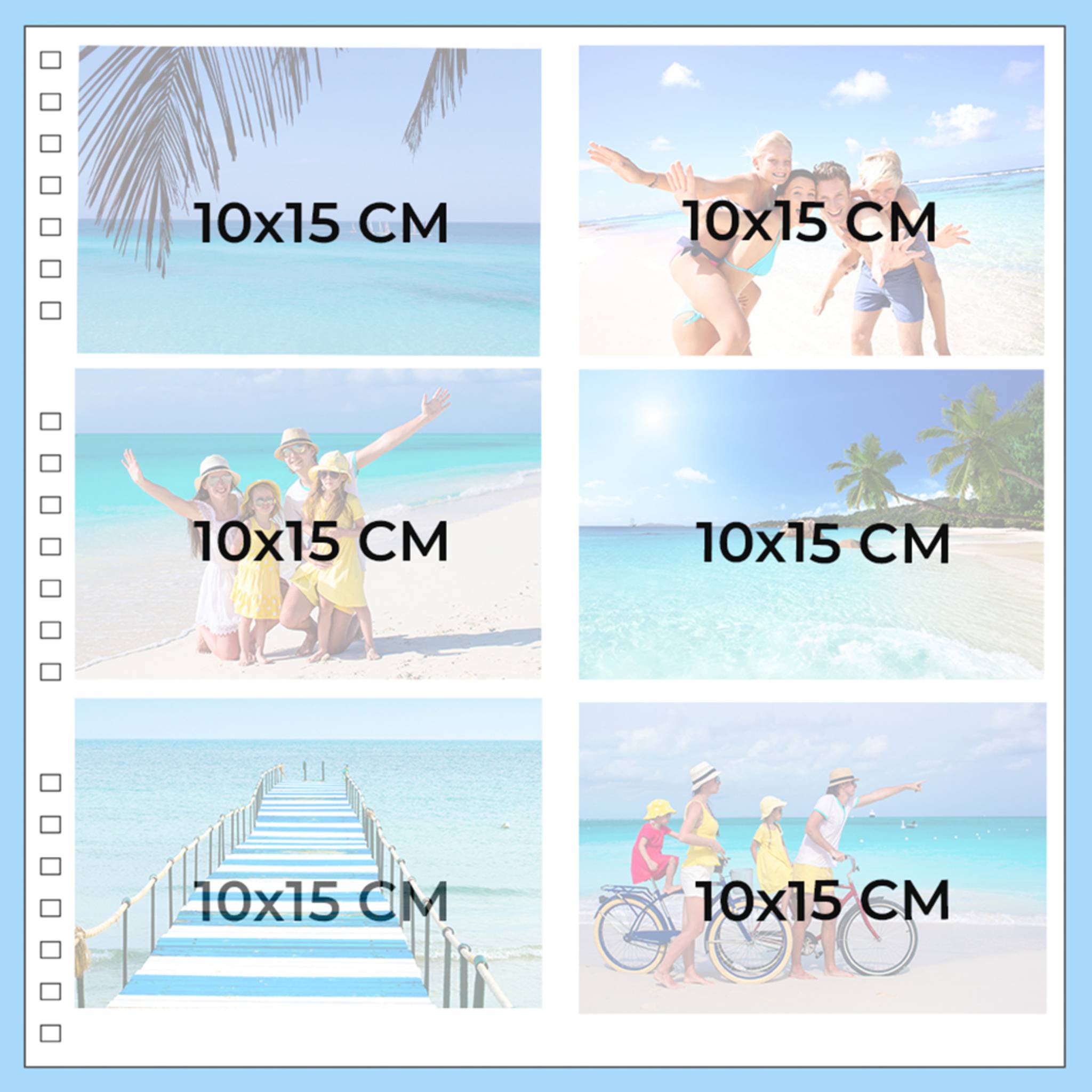 Exacompta Spiralfotoalbum MILANO 32x32 cm, 60 schwarze Seiten - Blau - 15115E