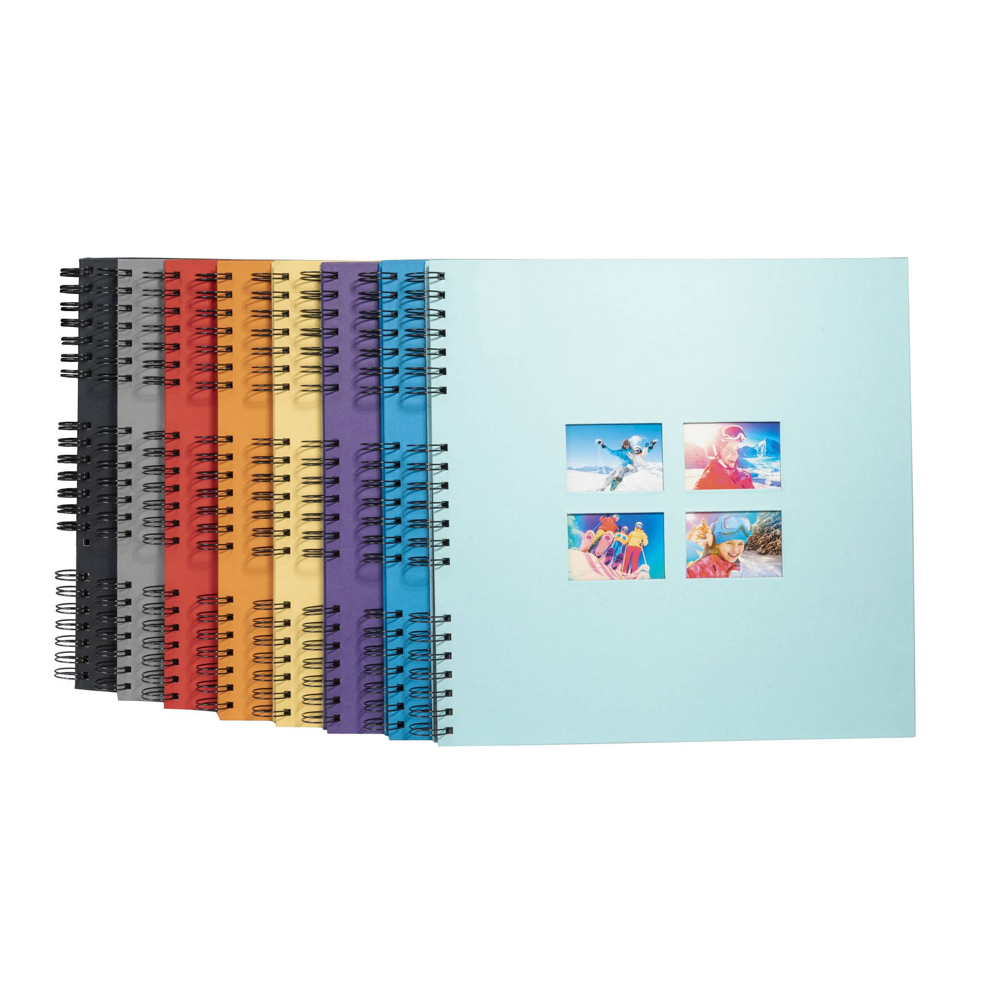 Exacompta Spiralfotoalbum MILANO 32x32 cm, 60 schwarze Seiten - Blau - 15115E