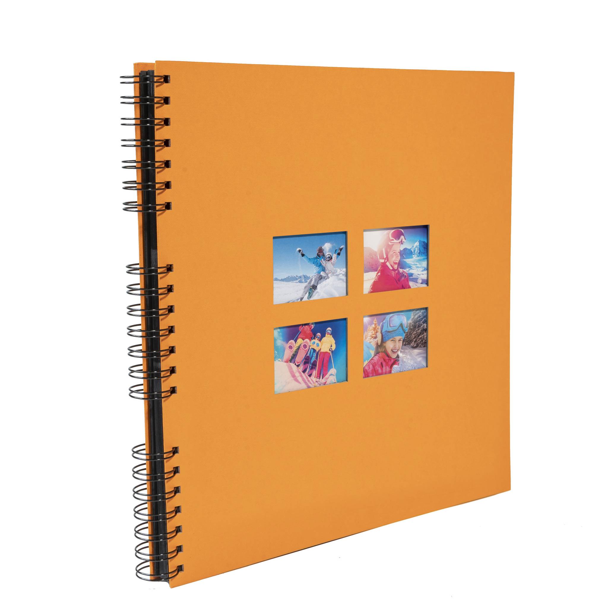 Exacompta 15117E Spiralfotoalbum MILANO 32x32 cm, 60 schwarze Seiten - Orange