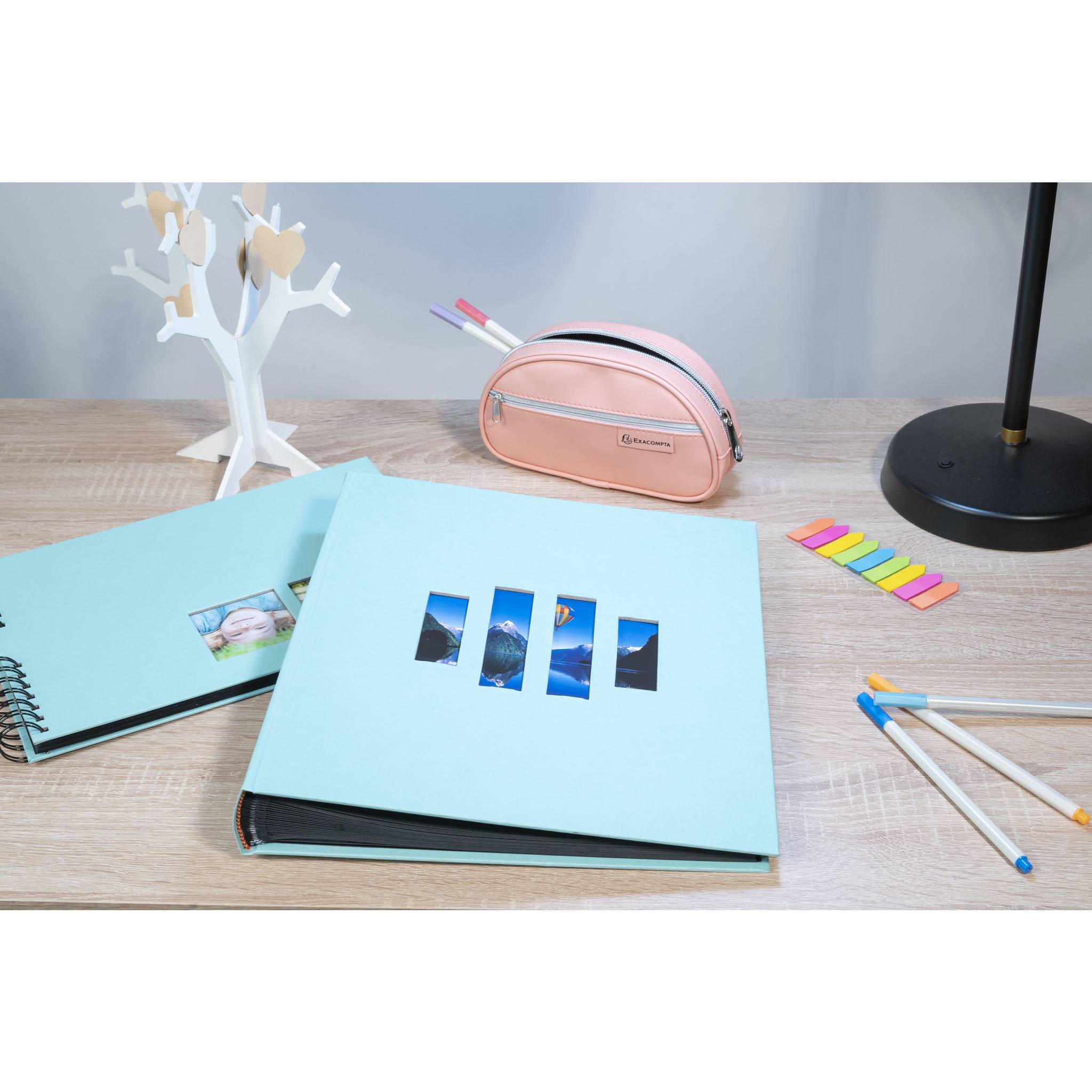 Exacompta Fotoalbum MILANO 29x32 cm, 60 schwarze Seiten - Grün - 16070E