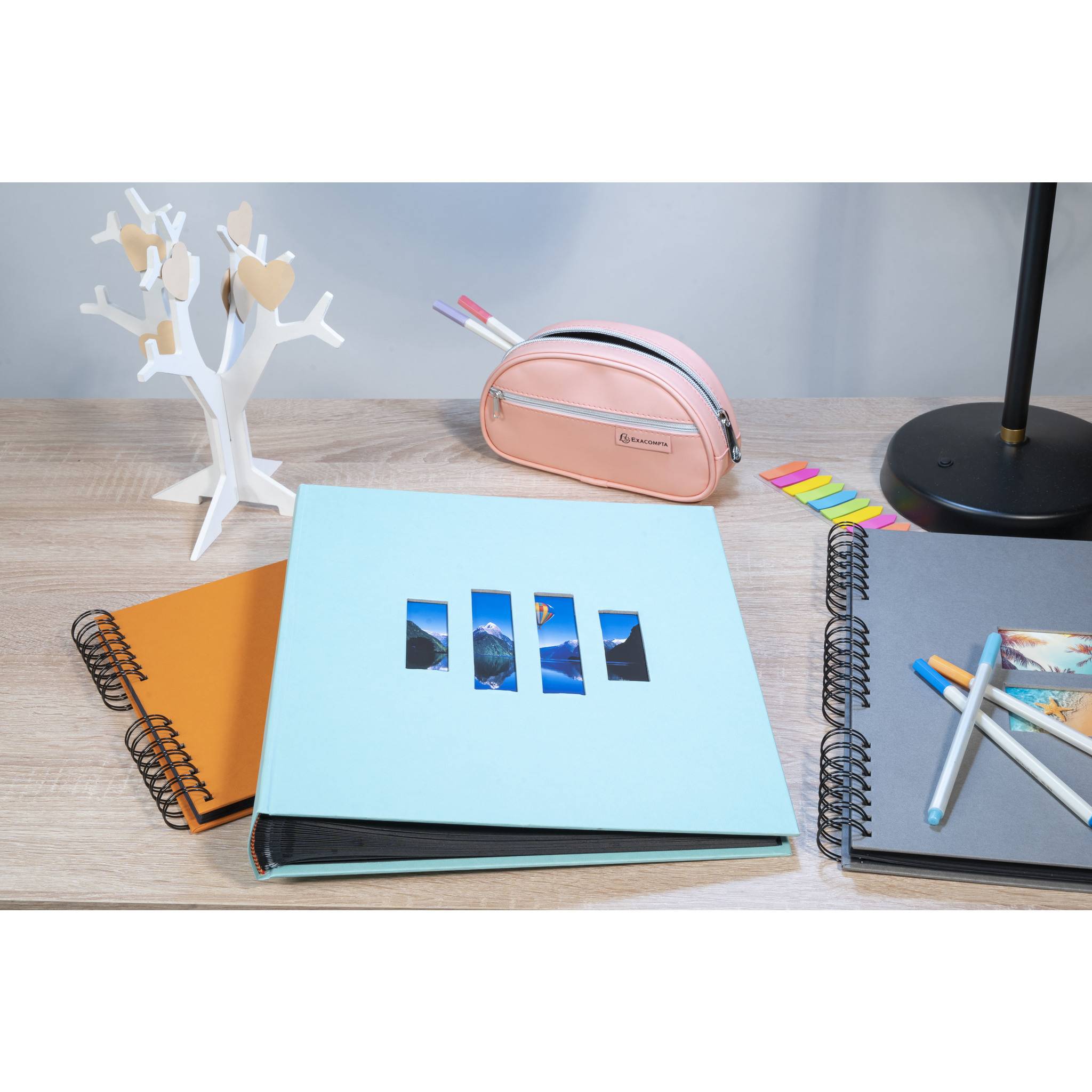 Exacompta Fotoalbum MILANO 29x32 cm, 60 schwarze Seiten - Grün - 16070E