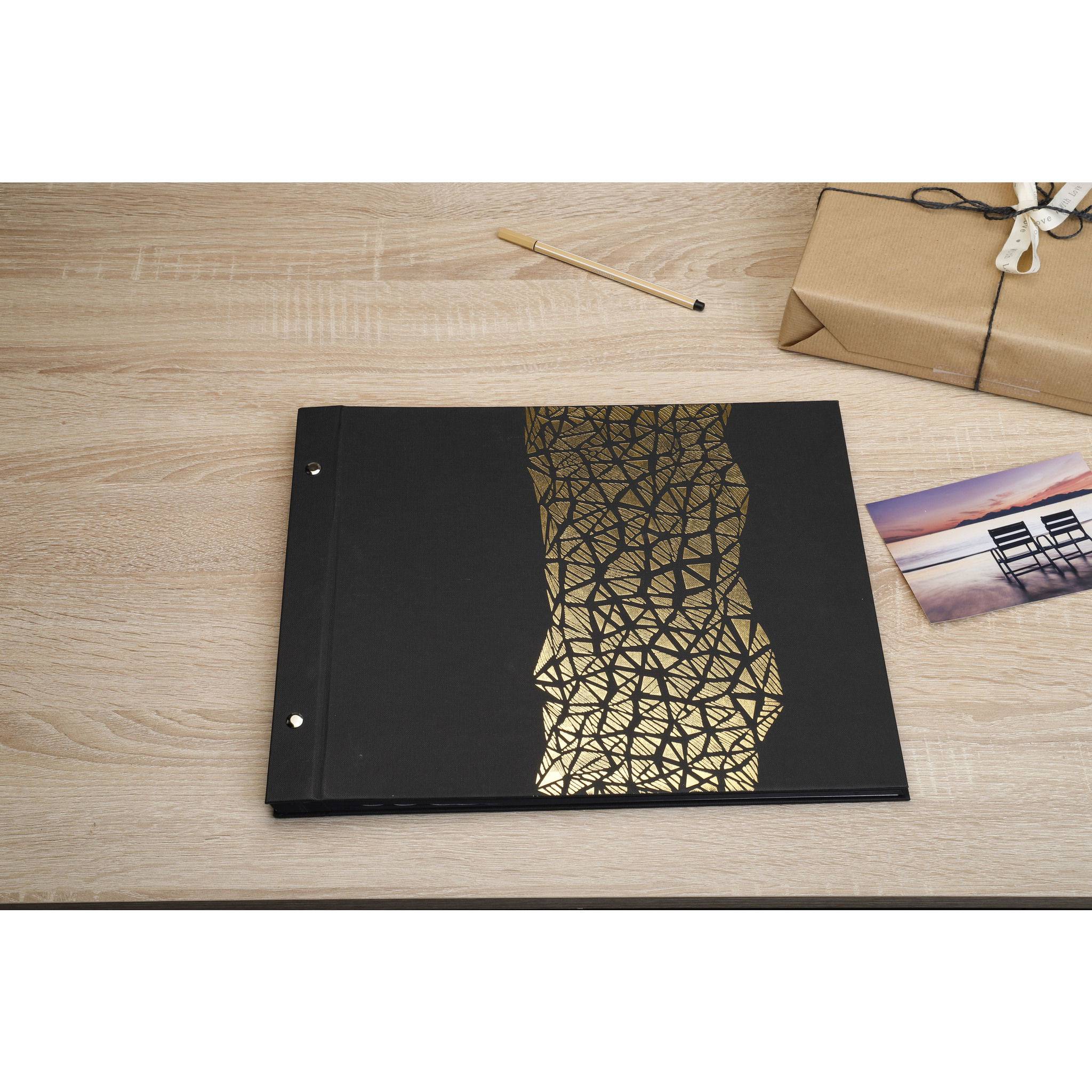 Exacompta Fotoalbum ARAMY 37x29 cm, 40 Seiten schwarz - Schwarz - 16985E