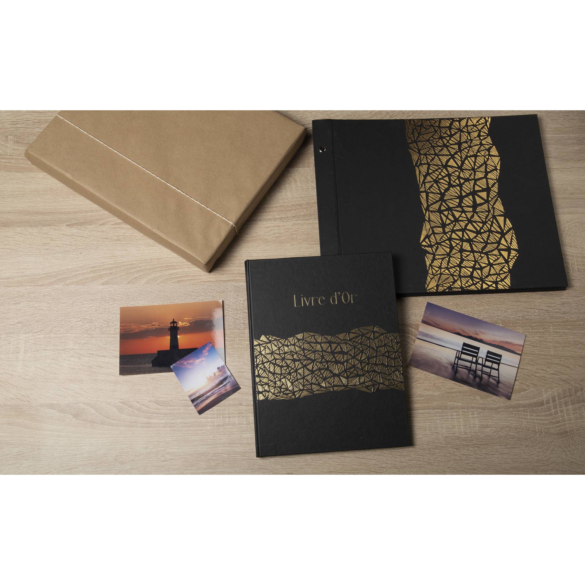 Exacompta Fotoalbum ARAMY 37x29 cm, 40 Seiten schwarz - Schwarz - 16985E