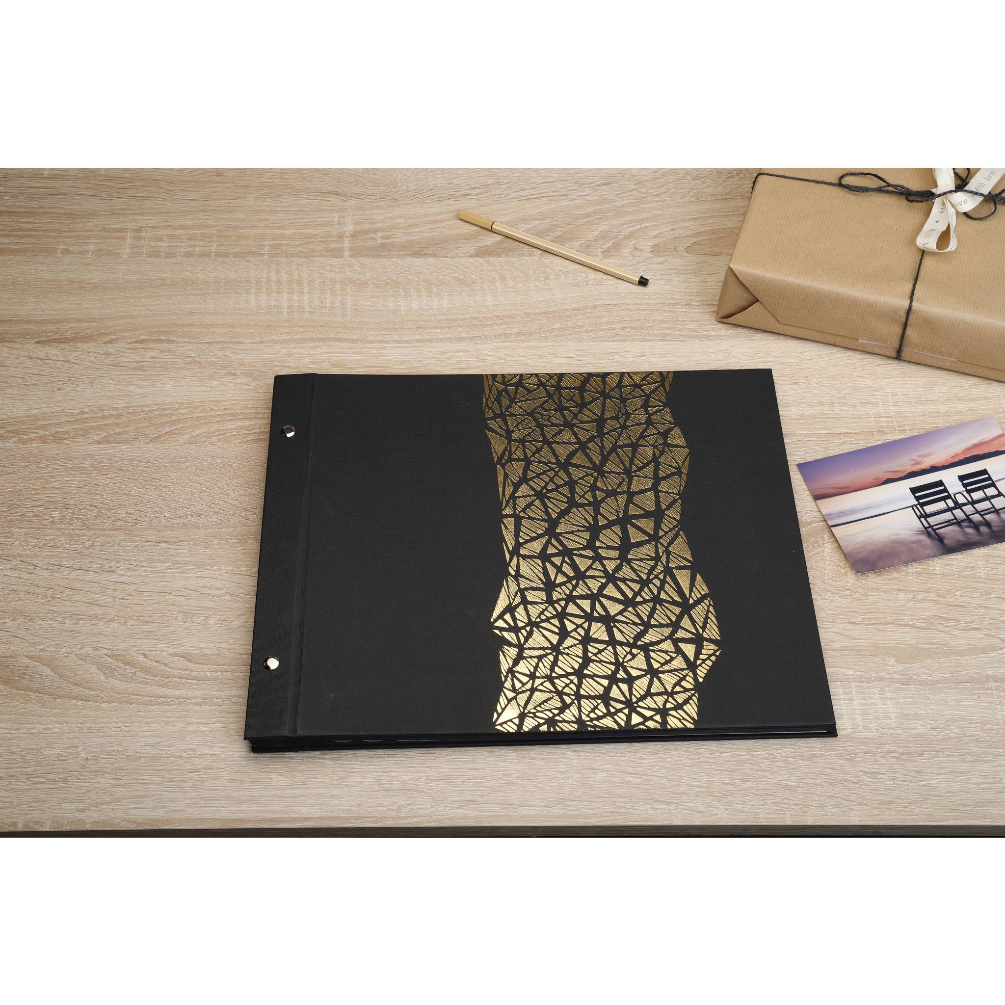 Exacompta Fotoalbum ARAMY 37x29 cm, 40 Seiten schwarz - Schwarz - 16985E