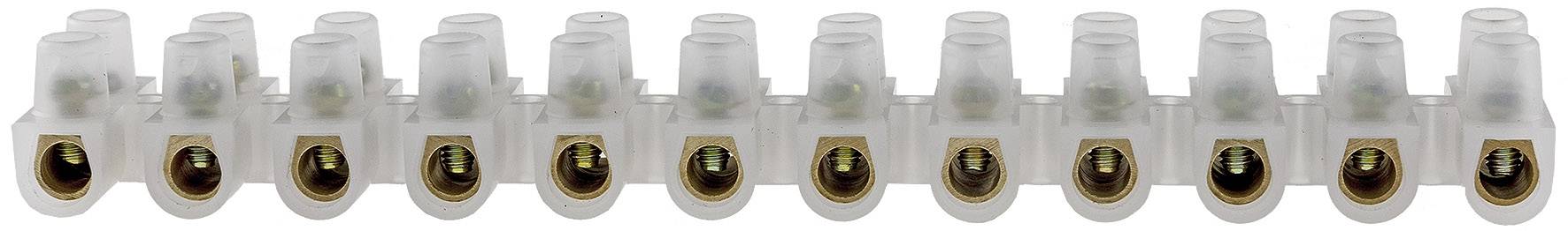 Lüsterklemmen für 4,0-10mm², 12 Klemmen Messingeinsatz, transparent