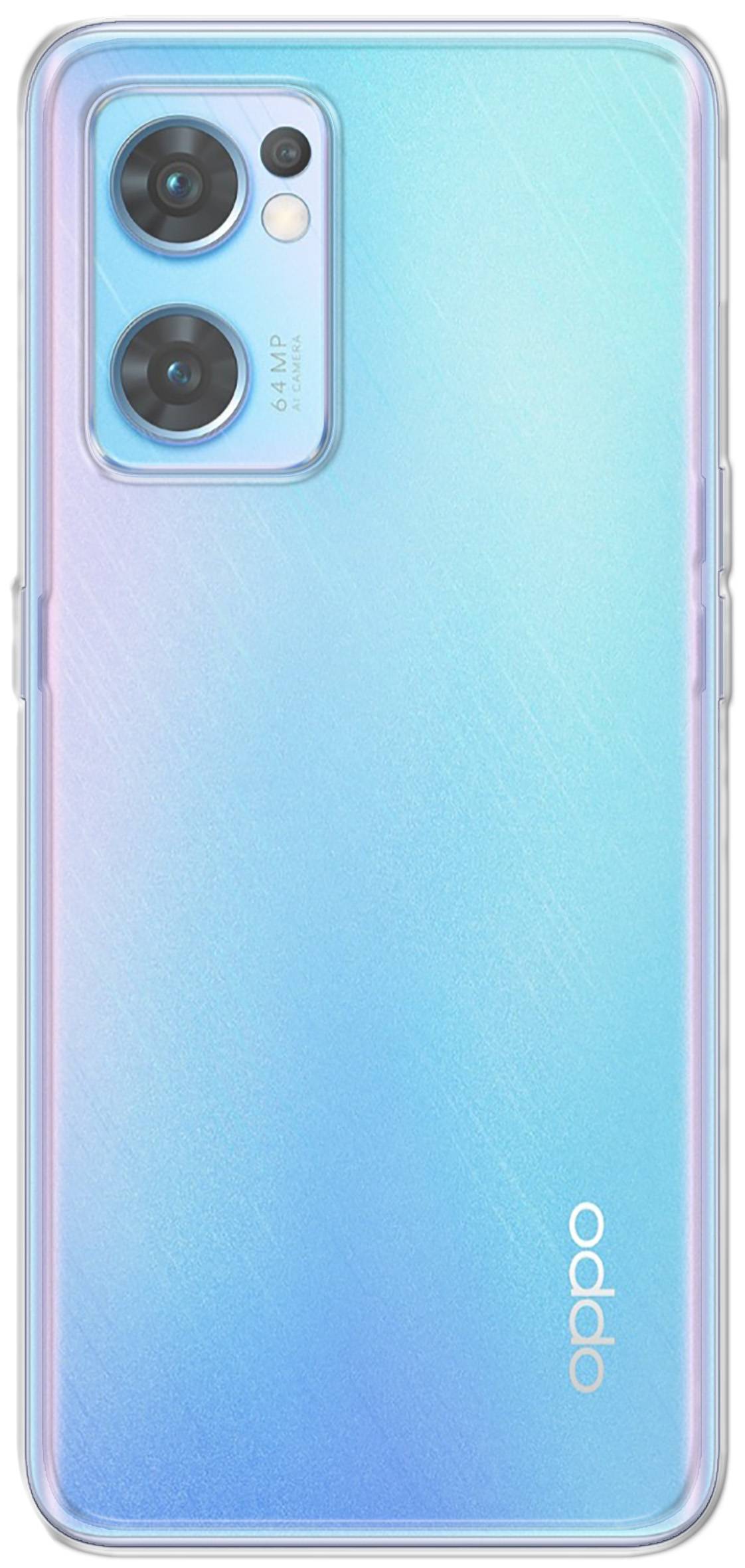 Silikon Hülle Basic kompatibel mit Oppo Reno7 5G TPU Soft Handy Cover Schutz Transparent