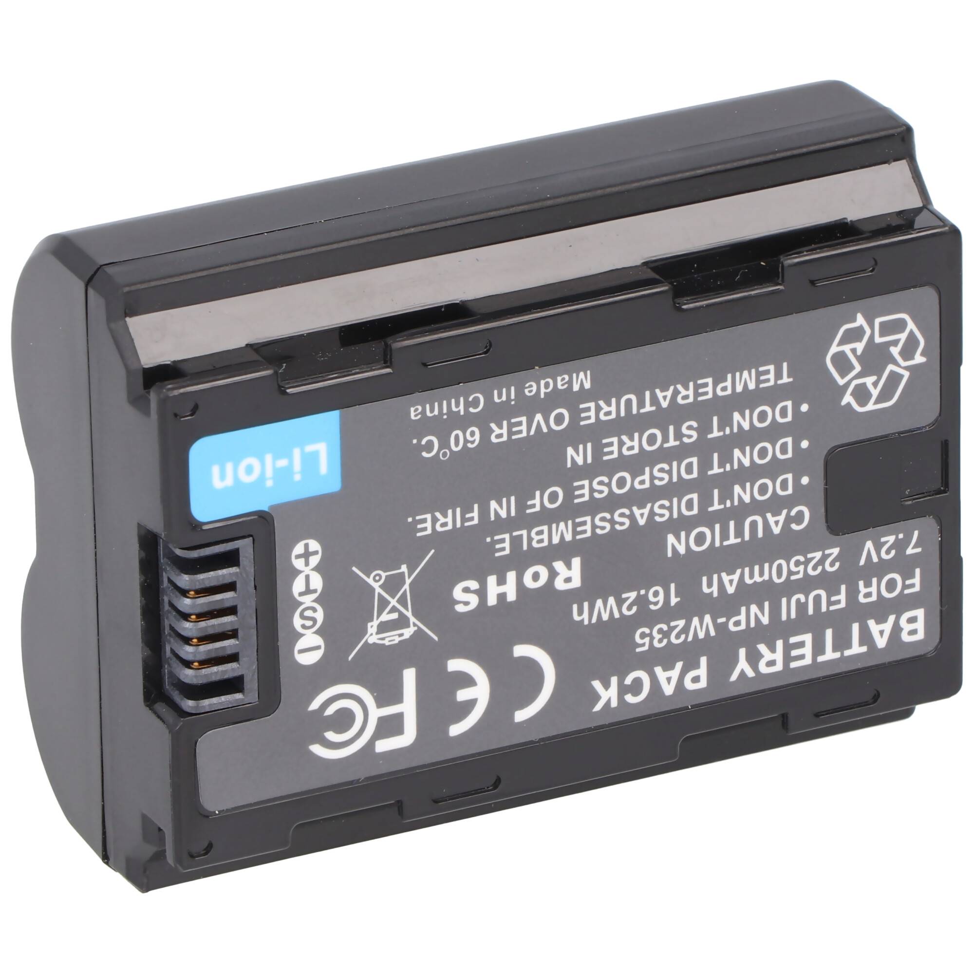 Akku passend für Fujifilm GFX50S II, NP-W235, Li-ion, 7,2V, 2250mAh, 16,2Wh