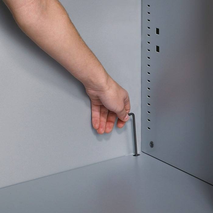 Rollladenschrank H1660xB1000xT420mm schwarzgrau 3Fachböden
