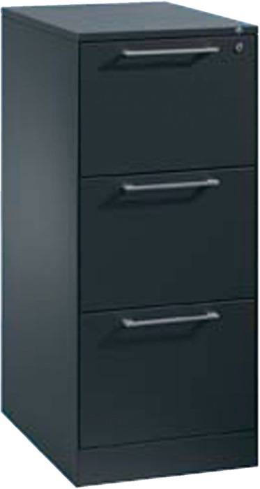 Hängeregistraturschrank schwarzgrau/schwarzgrau H998xB440xT600mm Trgf.50kg C+P