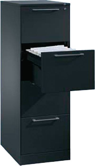 Hängeregistraturschrank schwarzgrau/schwarzgrau H1298xB440xT600mm Trgf.50kg C+P