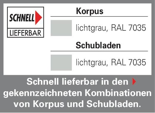 Karteischrank schwarzgrau/weißaluminium H1298xB562xT600mm Trgf.50kg C+P