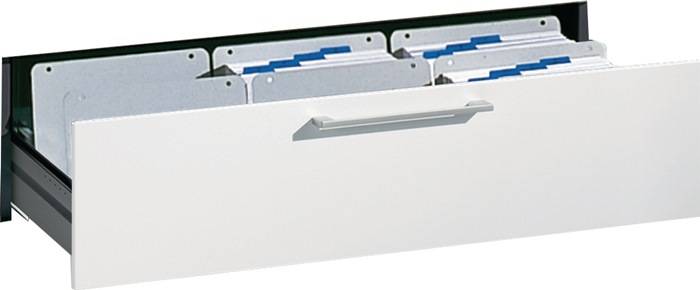 Karteischrank schwarzgrau/weißaluminium H1298xB562xT600mm Trgf.50kg C+P