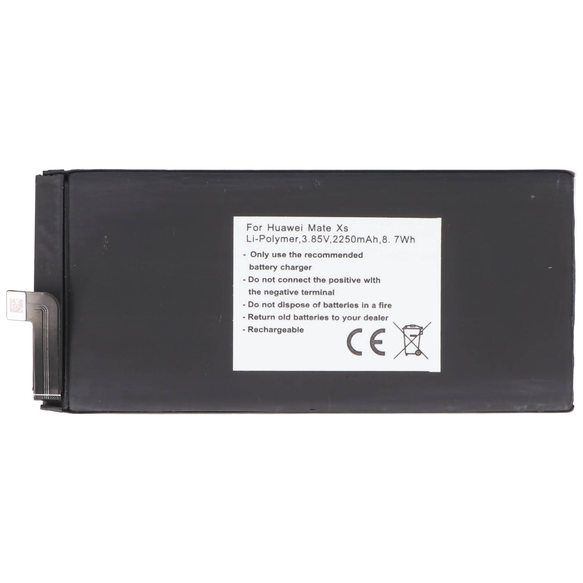 Akku passend für Huawei Mate Xs, Li-Polymer, 3,85V, 2250mAh, 8,7Wh, built-in, ohne Werkzeug