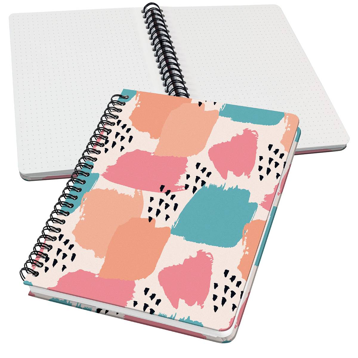 SIGEL Spiral-Notizbuch Jolie - Brush Marks - Dot-Lineatur (punktkariert) - 100 g/m² - ca. A5 - Hardcover