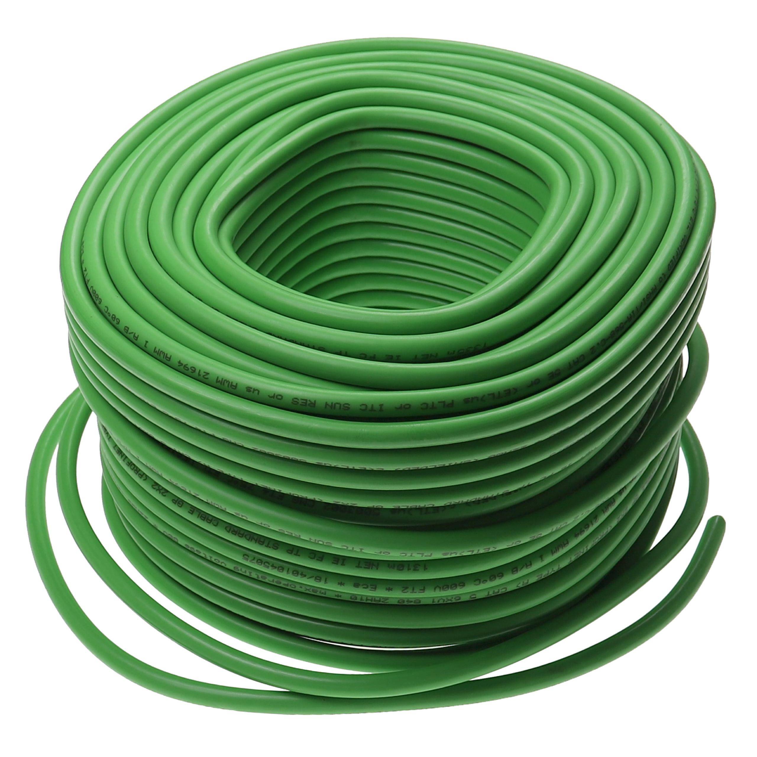 vhbw CAT 5E Verlegekabel Ersatz für Siemens Simatic 6XV1840-2AH10 | für Netzwerk-Anlage - Netzwerkkabel, Grün, 50 m