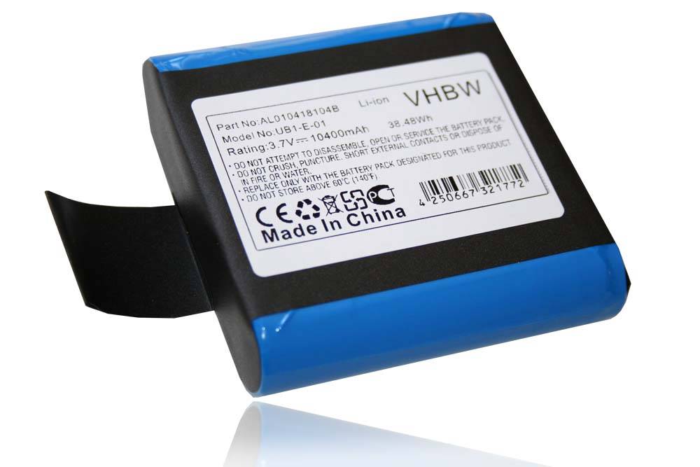 vhbw Akku kompatibel mit Pure Evoke H6, H6 Prestige, F4, D6, D4 Domino, H4, D4, D4 Mio, H4 Prestige digital Radio (10400 mAh, 3,7 V, Li-Ion)