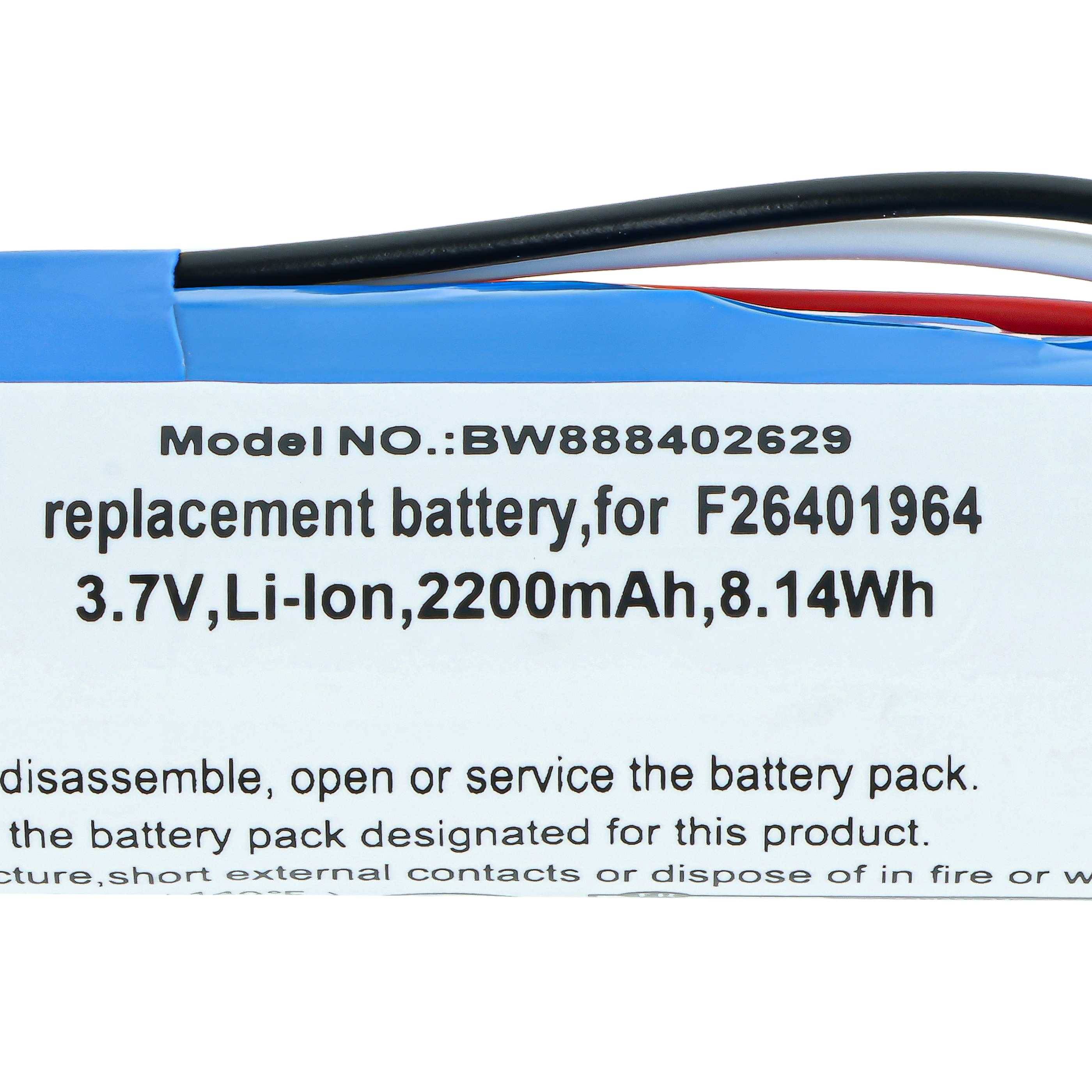 vhbw 5x Akku Ersatz für Ingenico 296110884, 295006044 für Kartenleser, NFC Smart Card Reader, Lesegerät (2200 mAh, 3,7 V, Li-Ion)