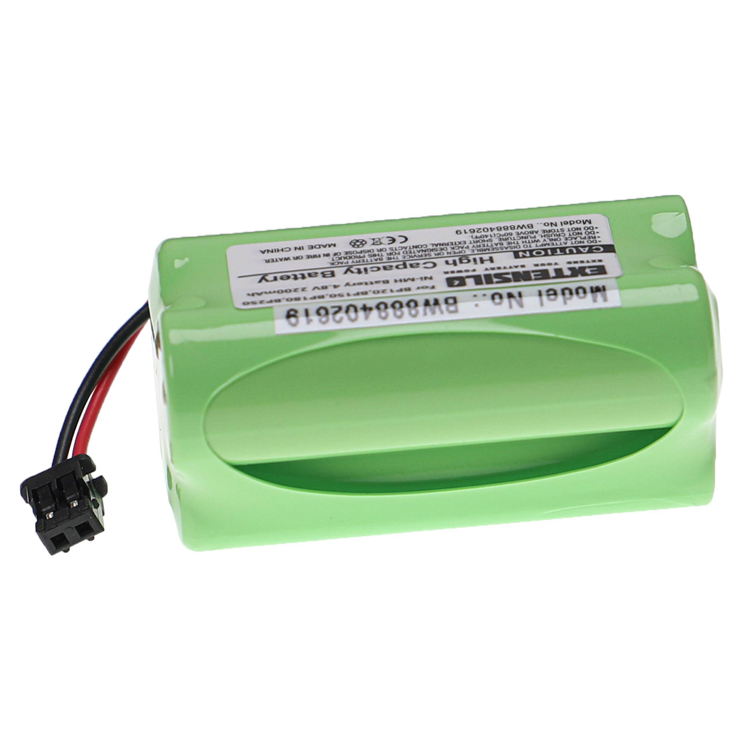EXTENSILO Akku kompatibel mit Bearcat BC120XLT, BC235XLT, BC245XLT, BC220XLT, BC230XLT Funkgerät, Walkie Talkie (2200 mAh, 4,8 V, NiMH)