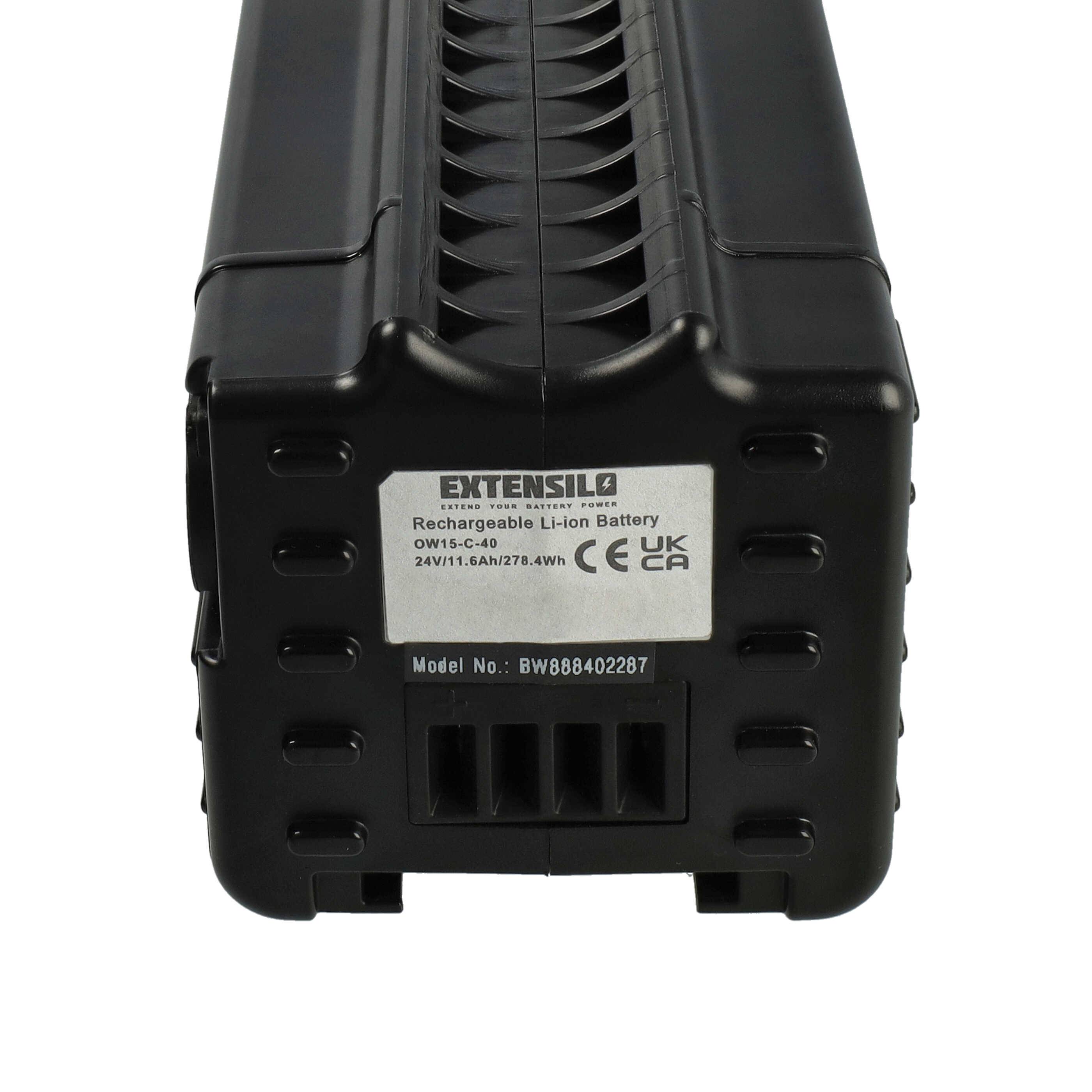 EXTENSILO Akku kompatibel mit Prophete Alu-City 26 ECC300 E-Bike (11,6 Ah, 24 V, Li-Ion) - Schwarz