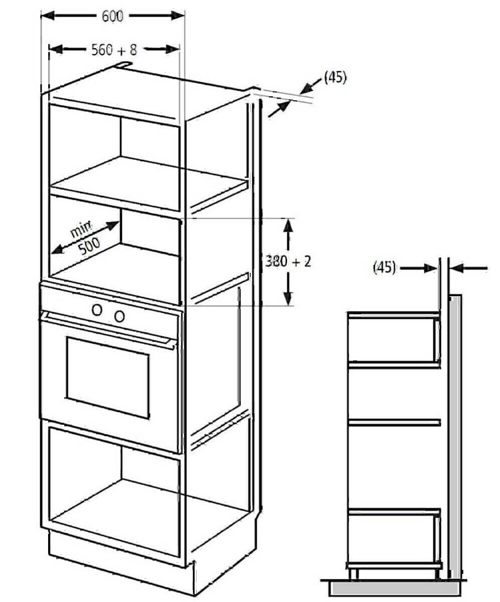 Oranier EB-Mikrowelle m. Grill KMG 9802 20