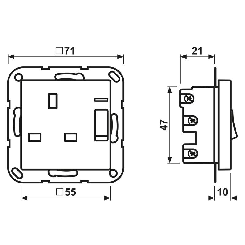 Jung Abschaltbare Steckdose ws A 3171 KO