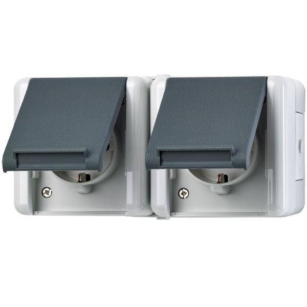 Jung Zweifach-Steckdose 8220 WTS