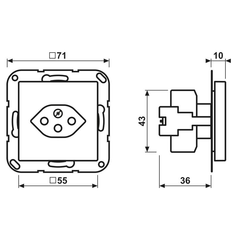 Jung Einfach-Steckdose A 1520-13 SEV WWM