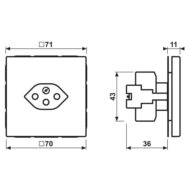 Jung Einfach-Steckdose LS 1520-13 SEV SWM