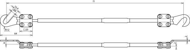 DEHN Erdungsleitung EL16L6.05M 2KSO 8.10