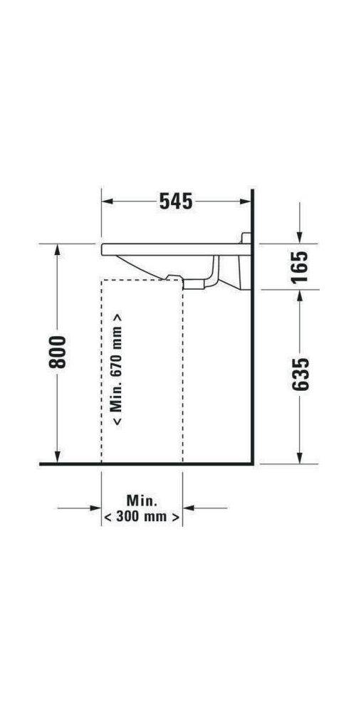 Duravit Waschtisch STARCK 3 VITAL m ÜL HLB 600x545mm 1 Hahnloch weiß