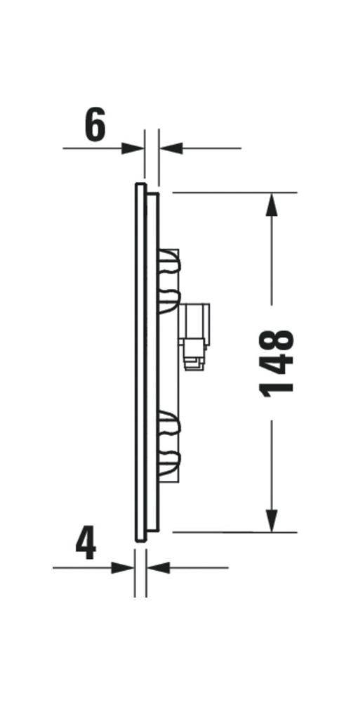 Duravit Betätigungsplatte DURASYSTEM A2 229,8x157mm berührungsl für
