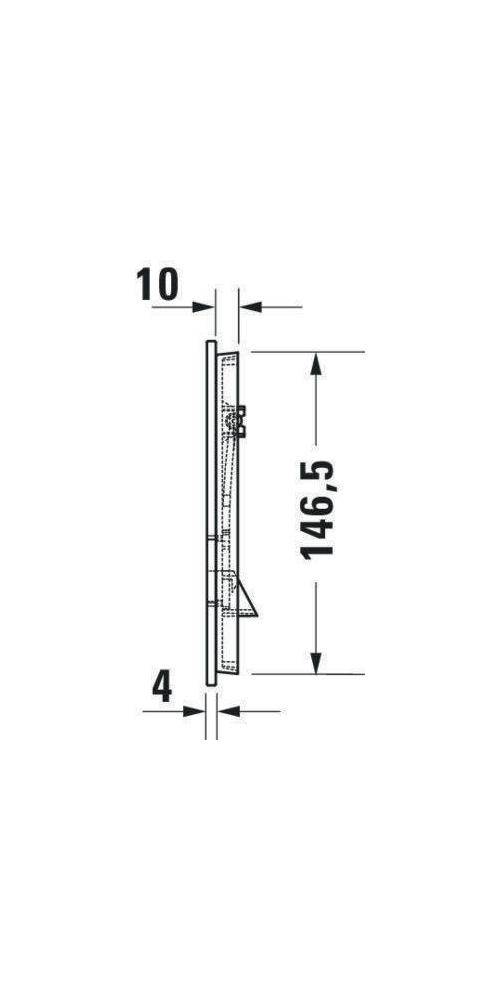 Duravit Betätigungsplatte DURASYSTEM A1 229,8x157mm, für WC, Glas