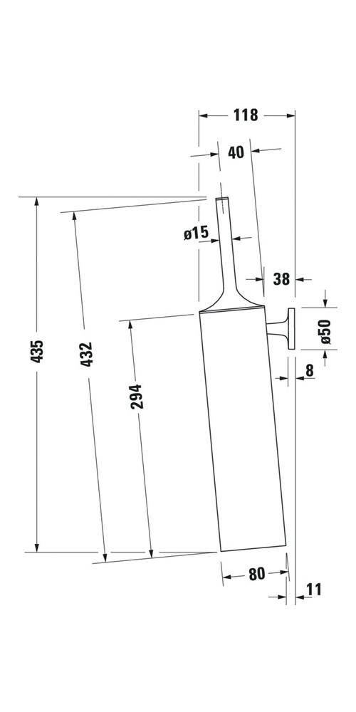Duravit Bürstengarnitur STARCK T wandhängend schwarz matt