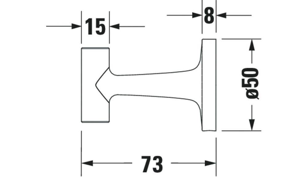 Duravit Handtuchhaken STARCK T schwarz matt