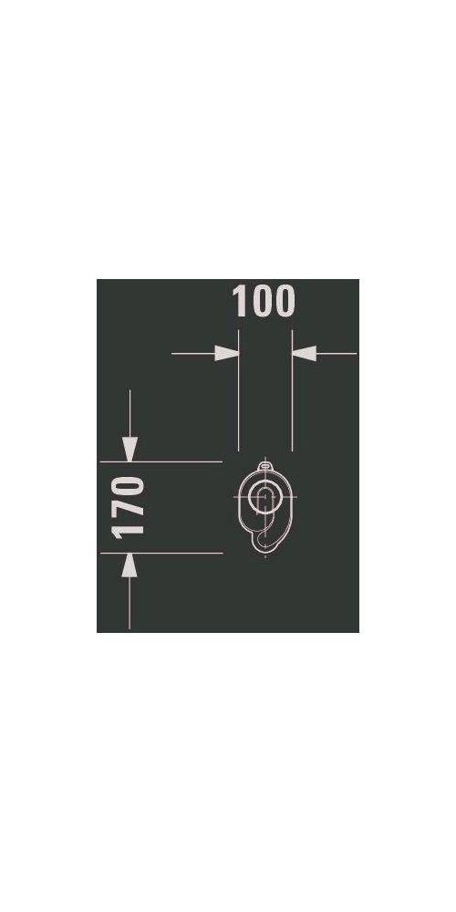 Duravit Absaugesiphon weiß Abgang waagerecht (verdeckt) Abgang