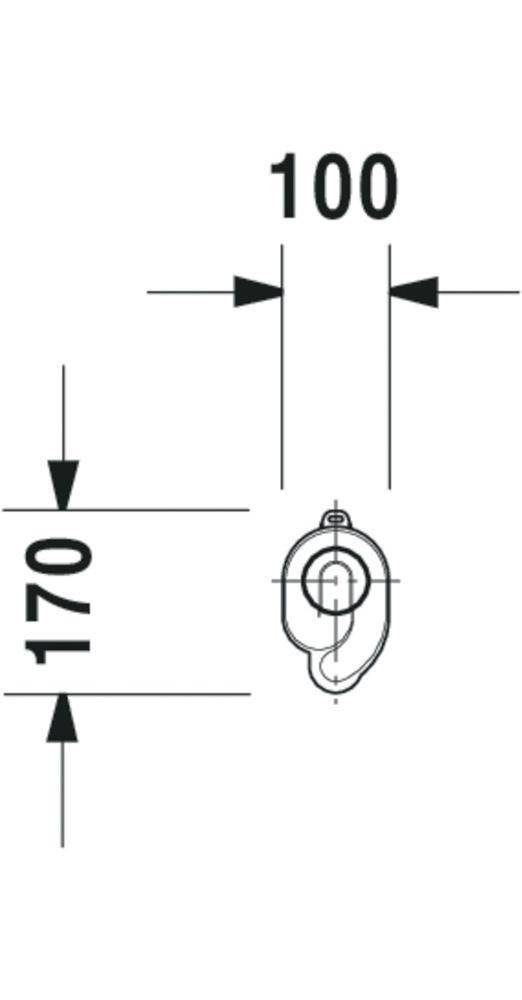 Duravit Absaugesiphon weiß Abgang waagerecht (verdeckt) Abgang
