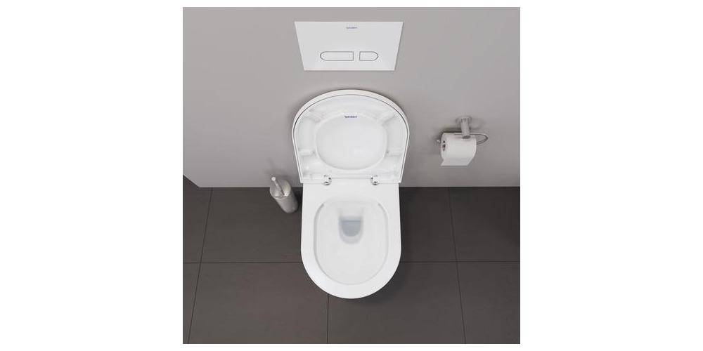 Duravit Wand-WC-Set D-NEO Tiefspüler rimless mit WC-Sitz weiß weiß