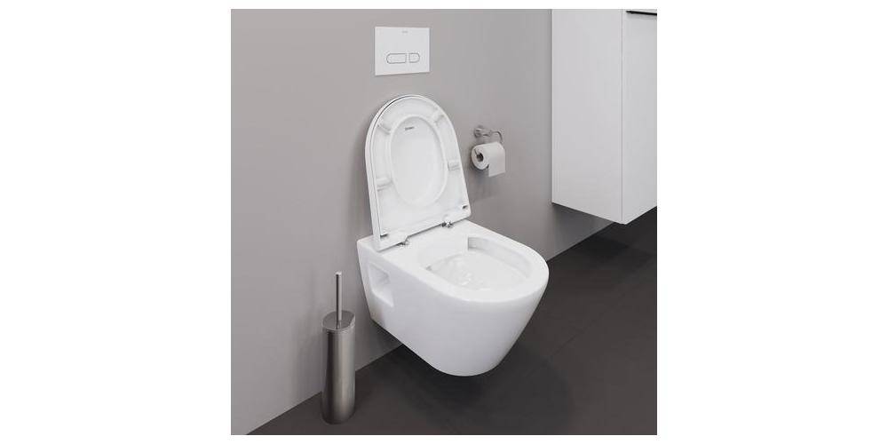 Duravit Wand-WC-Set D-NEO Tiefspüler rimless mit WC-Sitz weiß weiß