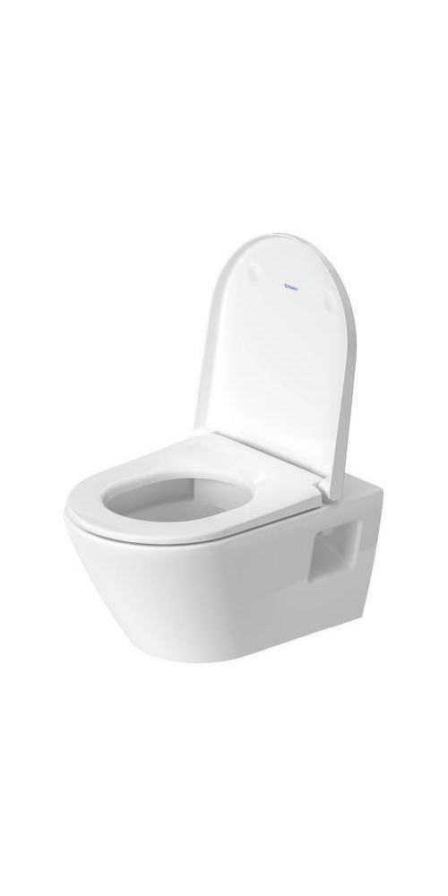Duravit Wand-WC-Set D-NEO Tiefspüler rimless mit WC-Sitz weiß weiß