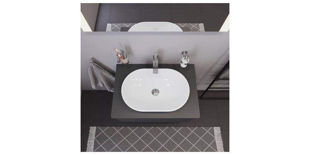 Duravit Aufsatzbecken D-NEO 600x400mm o ÜL ohne Hahnlochbank weiß weiß