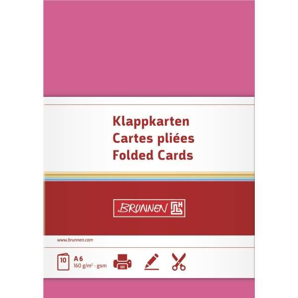 Doppelkarten A6 160g fuchsia VE=10 Karten