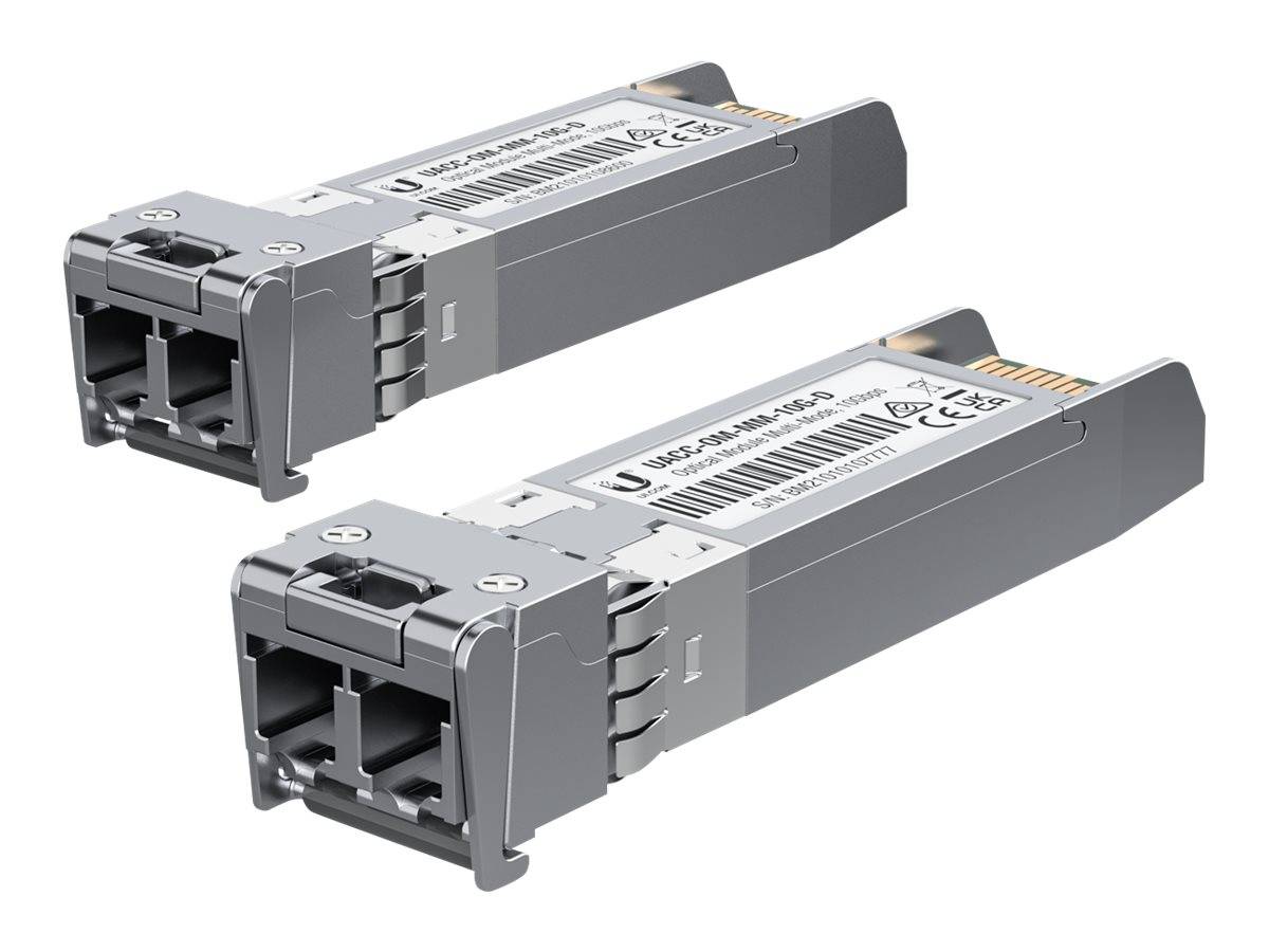 Ubiquiti - SFP (Mini-GBIC)-Transceiver-Modul - 10GbE - LC Multi-Mode - bis zu 300 m (Packung mit 2)