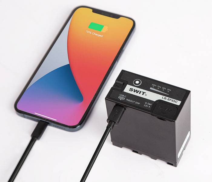 SWIT ELECTRONICS LB-SF65C - Li-Ionen Akku passend als SONY L-Serie Ersatz (7.2V | 65Wh | 9.02Ah | Ladestandanzeige |