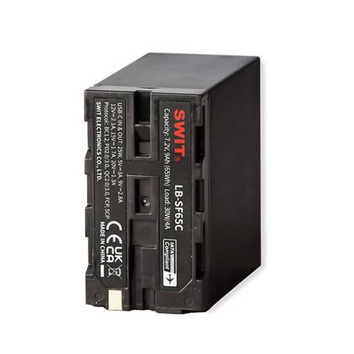 SWIT ELECTRONICS LB-SF65C - Li-Ionen Akku passend als SONY L-Serie Ersatz (7.2V | 65Wh | 9.02Ah | Ladestandanzeige |