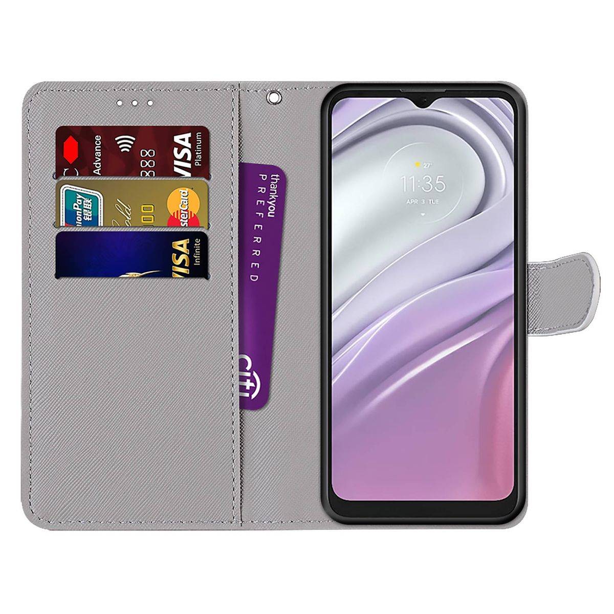 Für Motorola Moto G30 / G10 / / G20 / G10 Power Kunstleder Handy Tasche Book Motiv 14 Schutz Hülle Case Cover Etui Neu