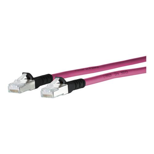 METZ CONNECT 1308457502-E - Patchkabel Cat.6A (2x RJ45-Stecker | AWG 26/7 | LSHF | Länge: 7,50m) - in violett/ schwarz