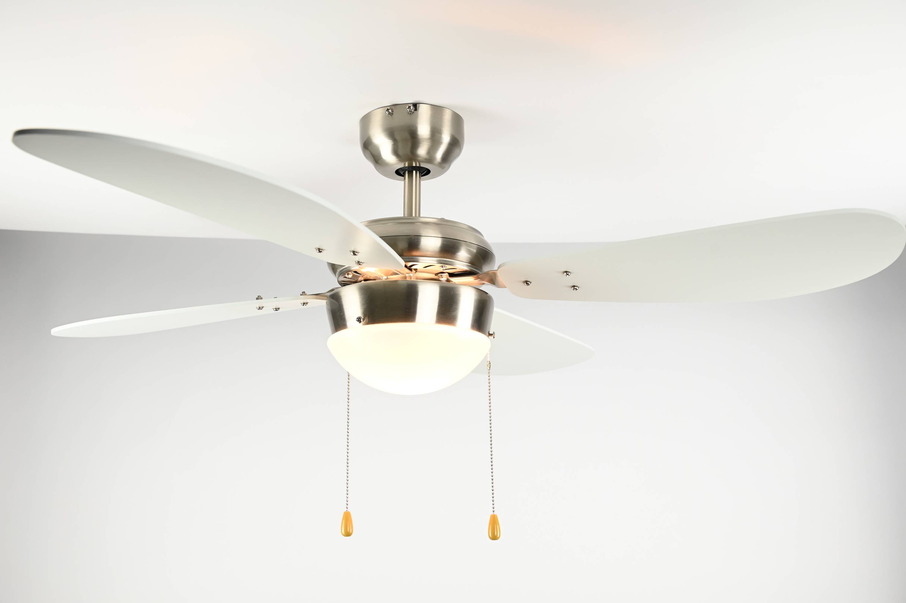 Deckenventilator Classic 105 cm Nickel / Weiß